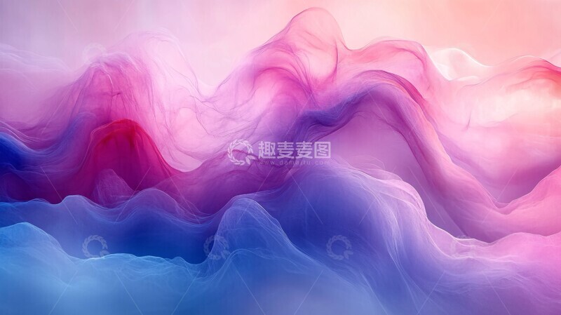 高清大图下载【趣麦麦图】粉色紫蓝渐变
