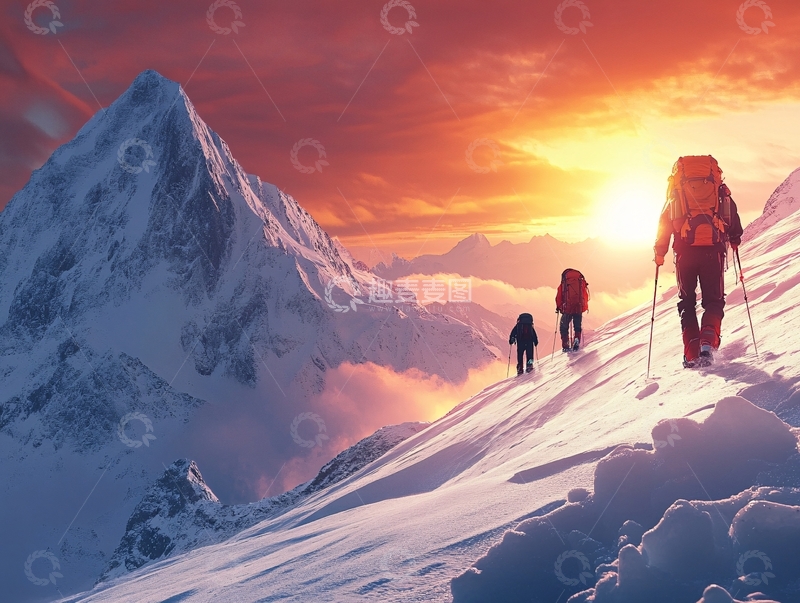 高清大图下载【趣麦麦图】登顶成功拼搏进取征程16