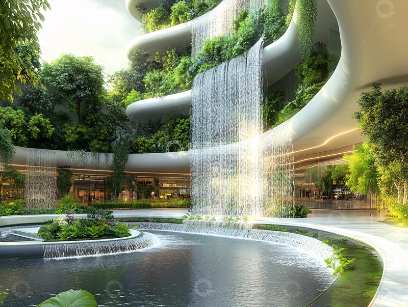 高清大图下载【趣麦麦图】悬浮森林式建筑