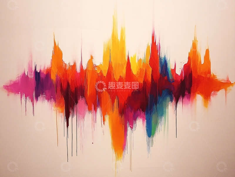 高清大图下载【趣麦麦图】彩色声波
