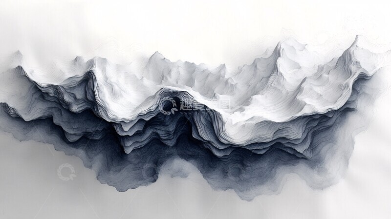 高清大图下载【趣麦麦图】地形线条素描1