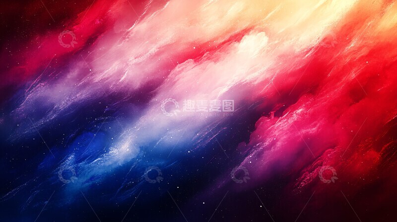 高清大图下载【趣麦麦图】红白蓝渐变背景3