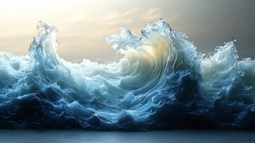 悬浮海波悬浮海洋透明