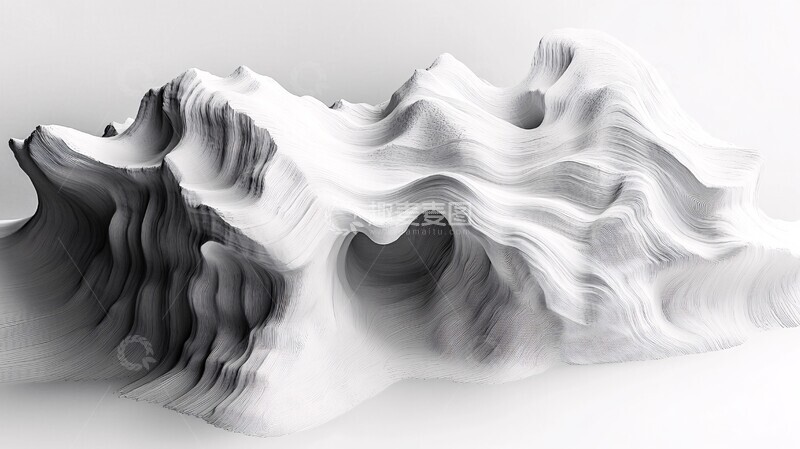 高清大图下载【趣麦麦图】地形线条素描3