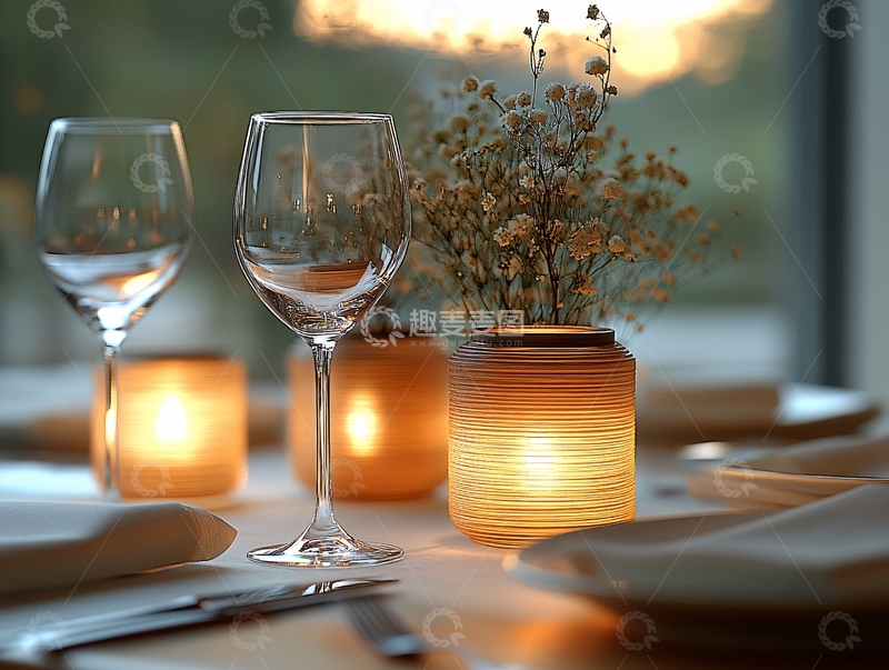 高清大图下载【趣麦麦图】烛光晚餐灯