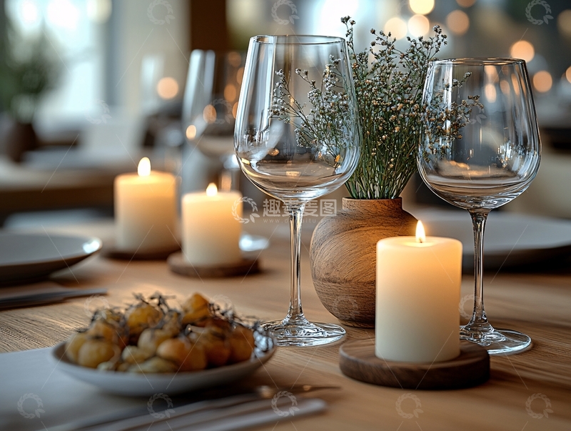 高清大图下载【趣麦麦图】西式烛光晚餐2