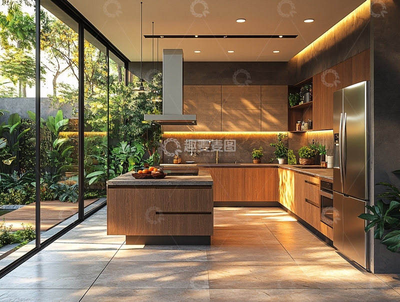 高清大图下载【趣麦麦图】厨房渲染图