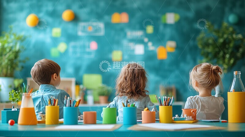 高清大图下载【趣麦麦图】儿童探索学习世界