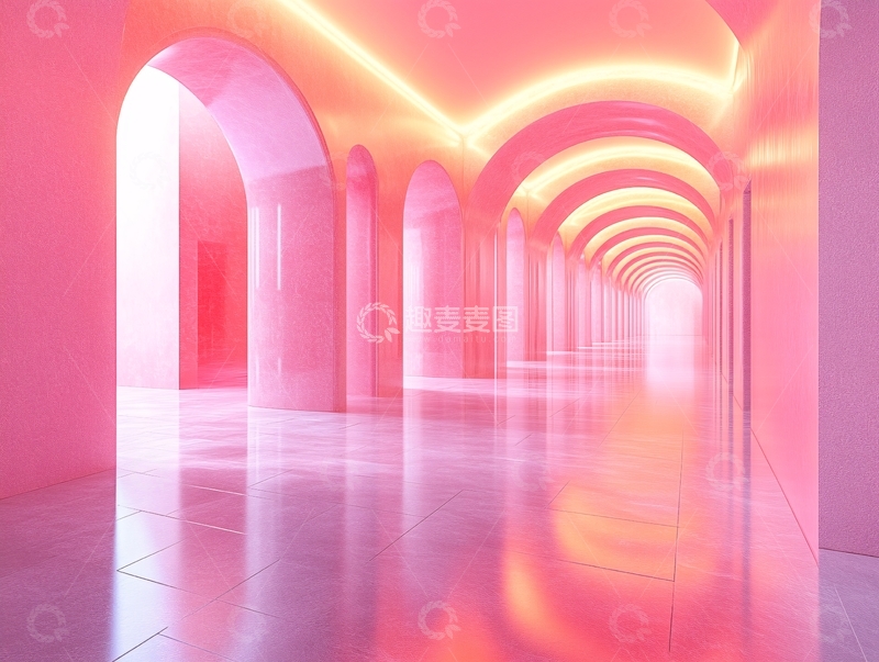 高清大图下载【趣麦麦图】粉红色的梦幻长走廊3