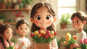 学生送花给老师1