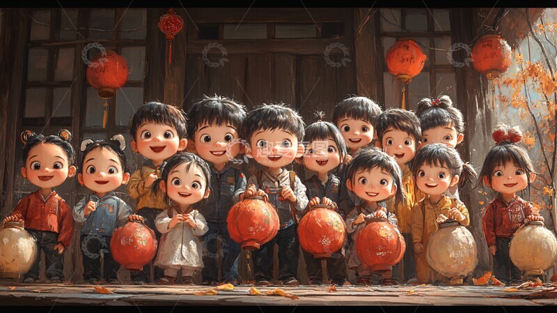 高清大图下载【趣麦麦图】-快乐儿童卡通教室1