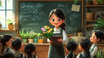 老师送花给学生3