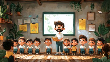 孩子学习数学的课堂