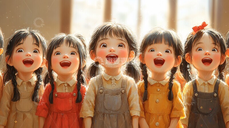 高清大图下载【趣麦麦图】快乐儿童卡通教室2