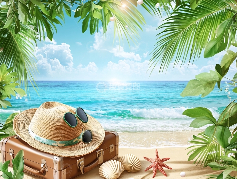 高清大图下载【趣麦麦图】旅游夏日海边游1