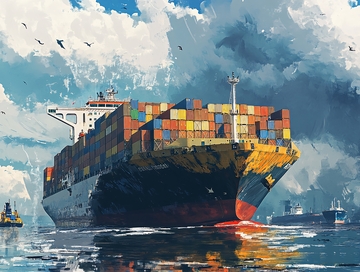 货轮手绘1