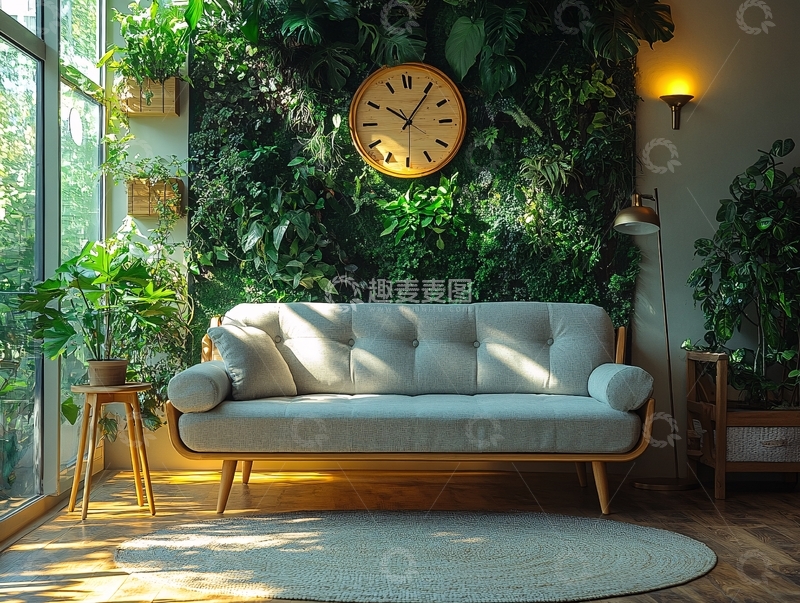 高清大图下载【趣麦麦图】-绿植墙桌