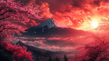 富士樱花红富士樱花天空