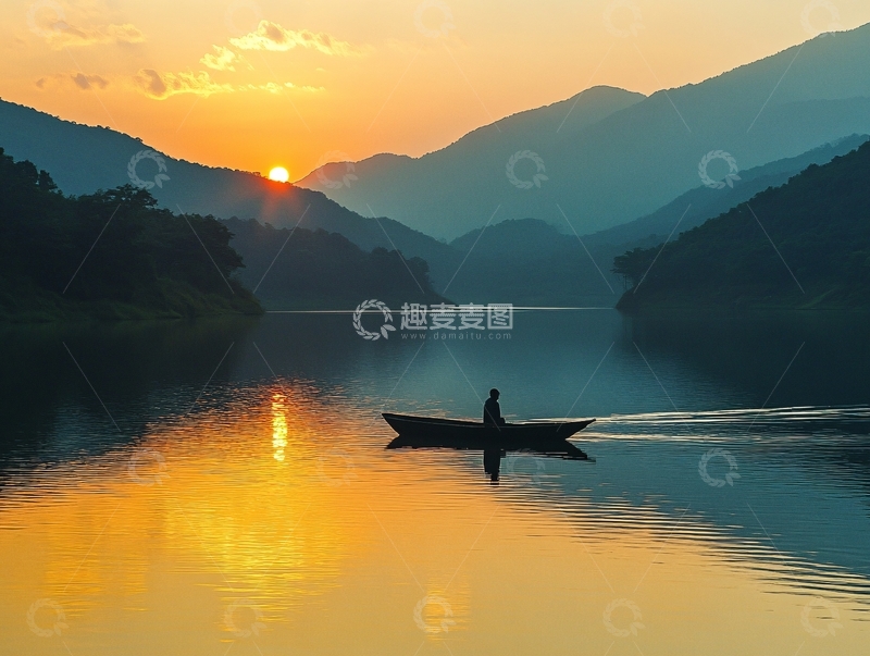 高清大图下载【趣麦麦图】小东江晨曲