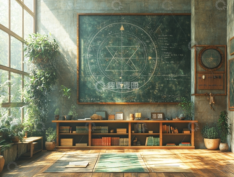 高清大图下载【趣麦麦图】私塾场景