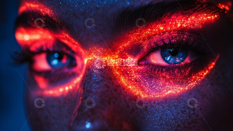 高清大图下载【趣麦麦图】激光扭曲现实