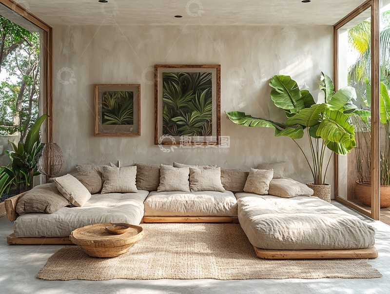 高清大图下载【趣麦麦图】热带客厅
