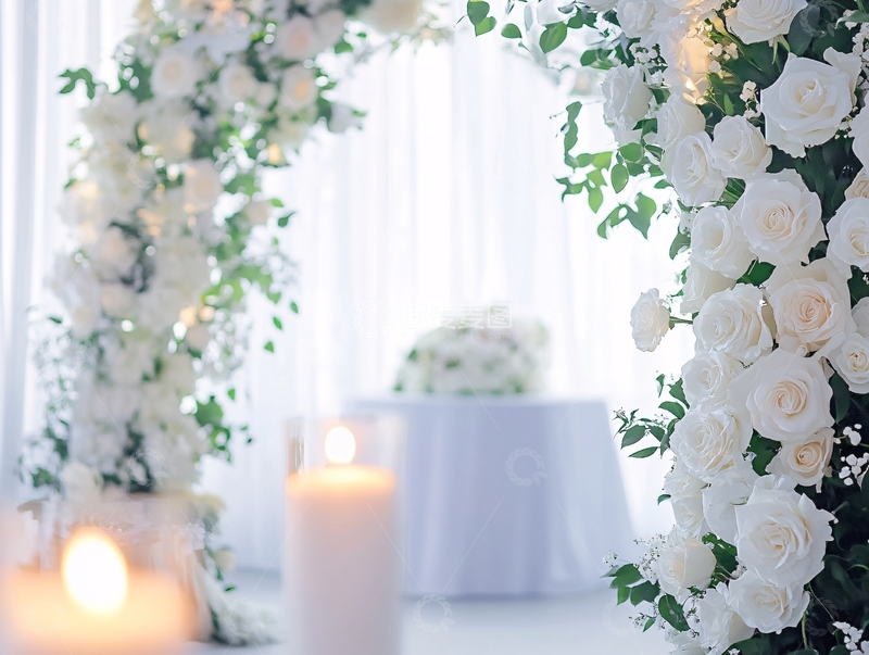 高清大图下载【趣麦麦图】白玫瑰婚礼舞台