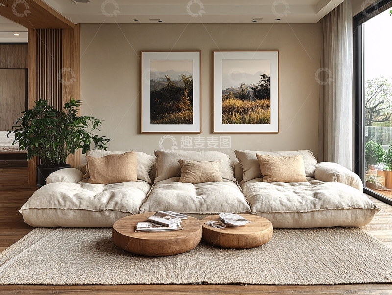 高清大图下载【趣麦麦图】日式客厅实拍
