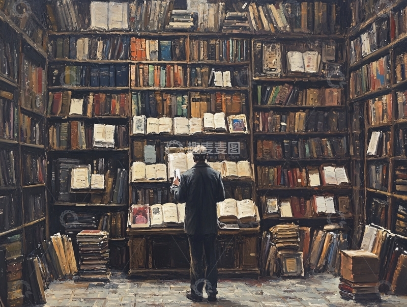 高清大图下载【趣麦麦图】找书的人