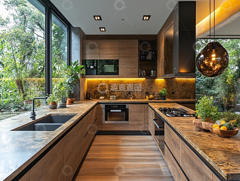 高清大图下载【趣麦麦图】岛台厨房