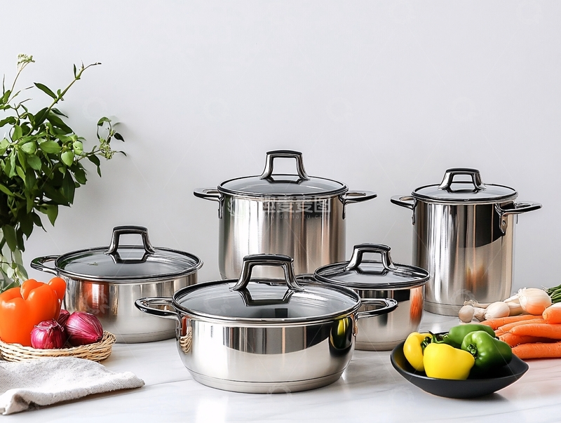 高清大图下载【趣麦麦图】不锈钢锅厨具餐具1