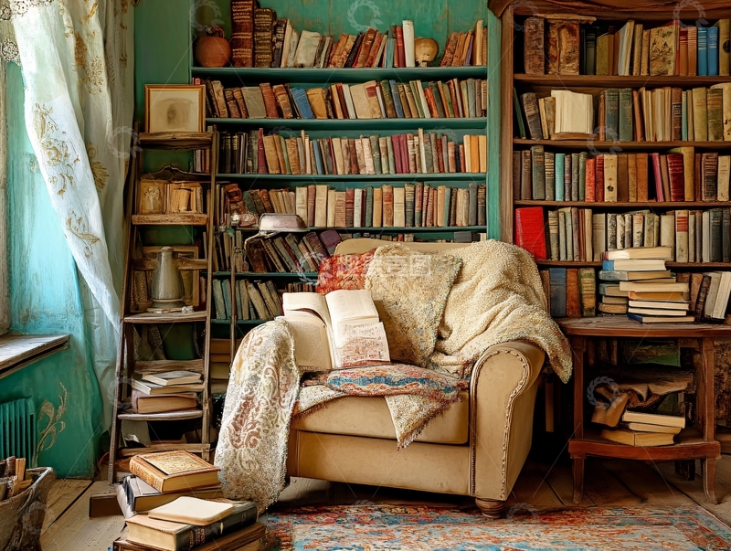 高清大图下载【趣麦麦图】家居图书馆5