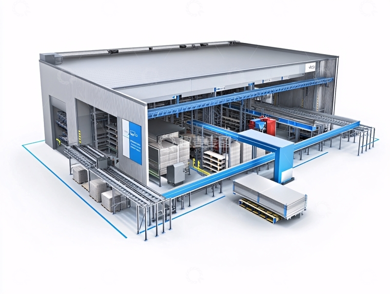 高清大图下载【趣麦麦图】自动化物流仓库设计2