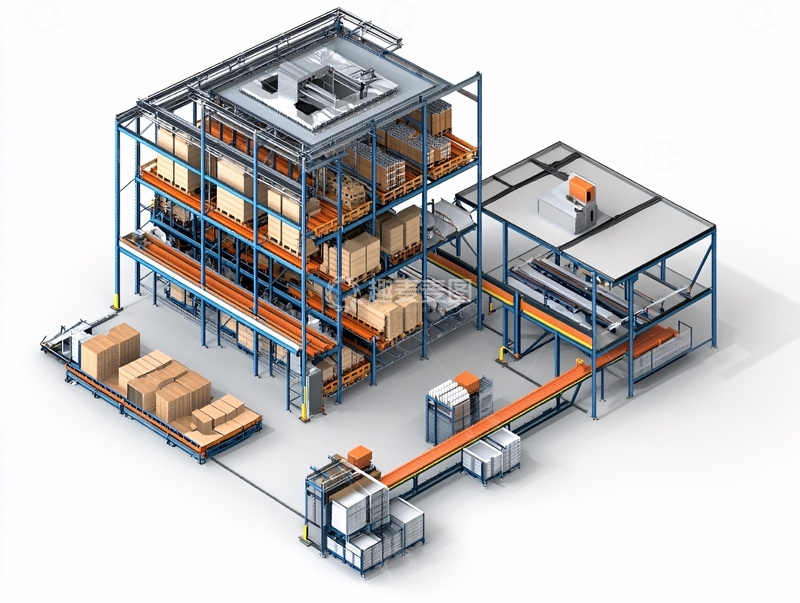 高清大图下载【趣麦麦图】自动化物流仓库设计3
