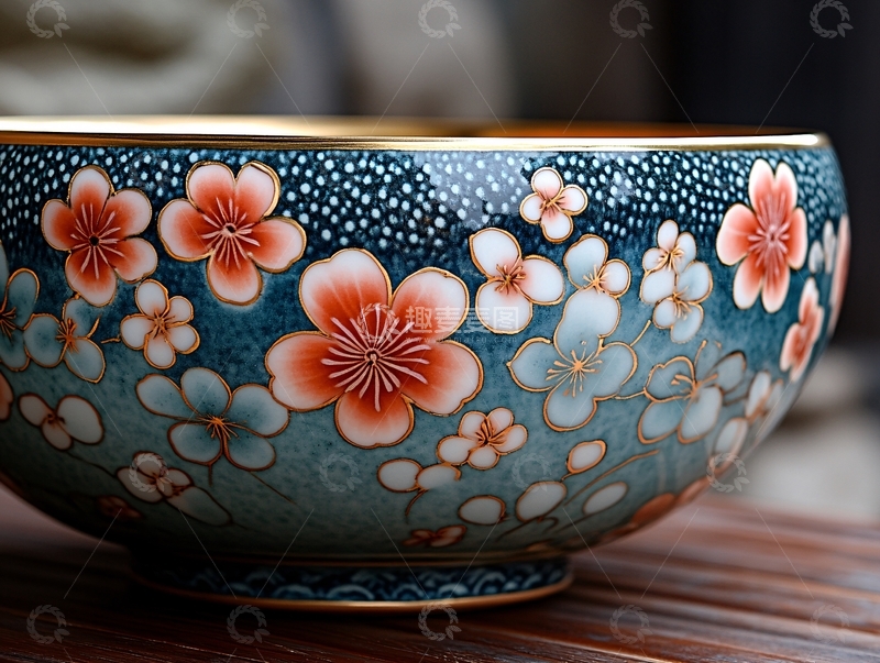 高清大图下载【趣麦麦图】镶绿松石噶布拉碗