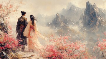 春花山径情侣行