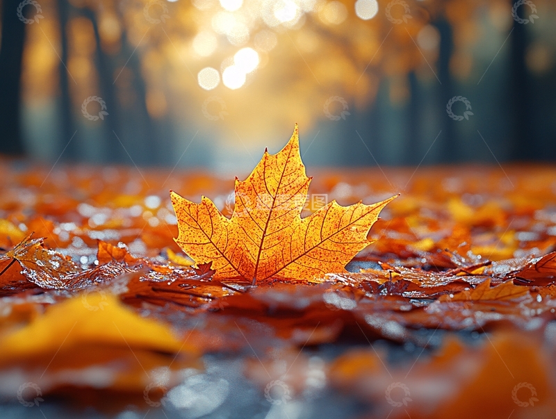 高清大图下载【趣麦麦图】唯美落叶3