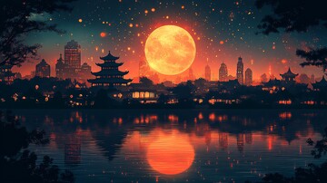 中秋明月图中秋明月节日2