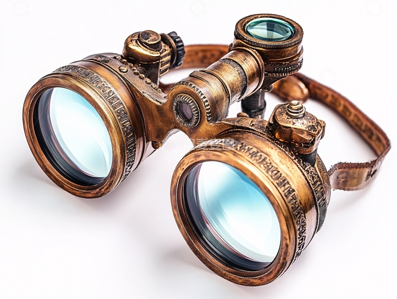 高清大图下载【趣麦麦图】铜制望远镜