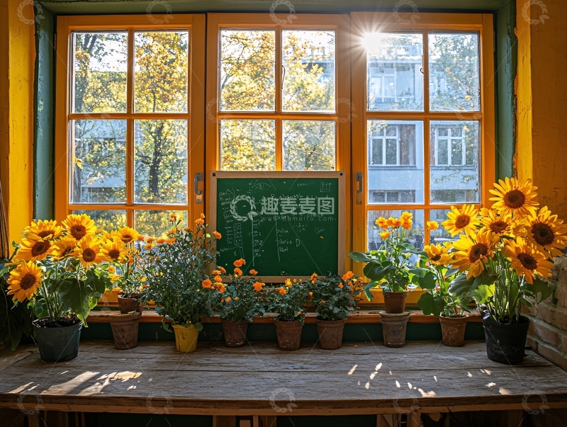 高清大图下载【趣麦麦图】校园窗花