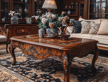 法式实木茶几