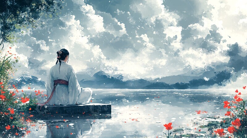 高清大图下载【趣麦麦图】古风春景图古风春景中国1