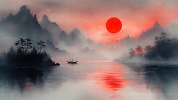江上小舟红日2
