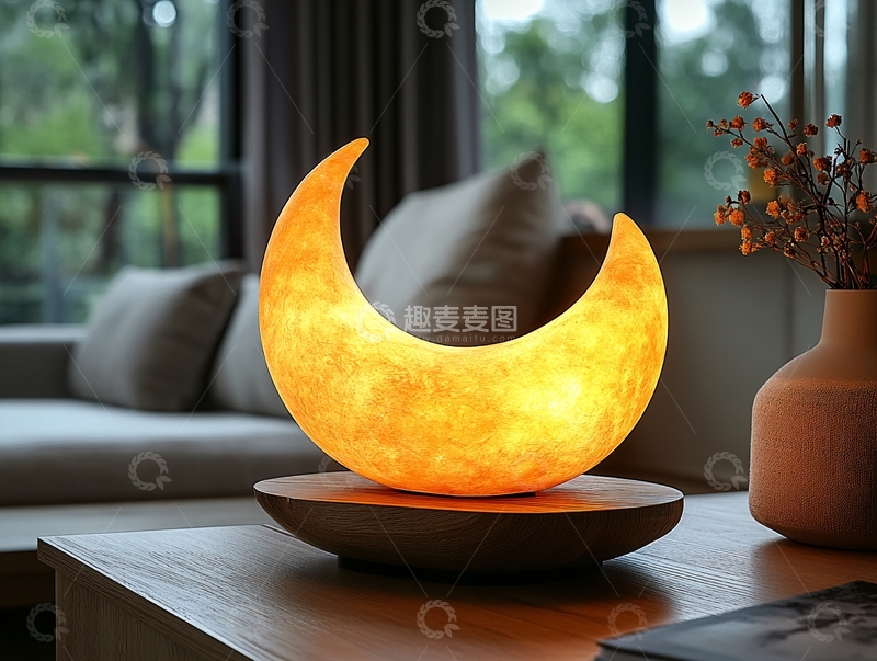 高清大图下载【趣麦麦图】月球形状灯造型1
