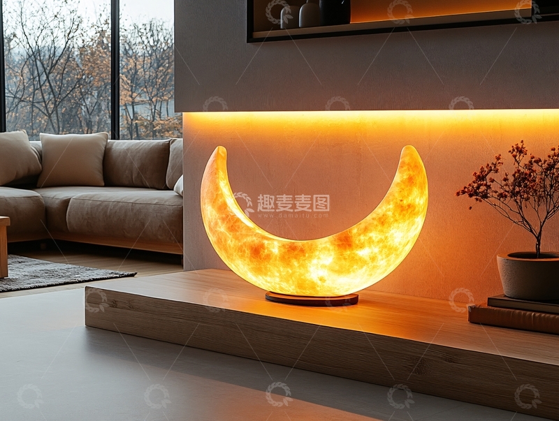 高清大图下载【趣麦麦图】半圆形灯具装饰