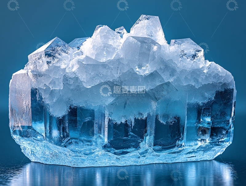 高清大图下载【趣麦麦图】蓝色梦幻冰1