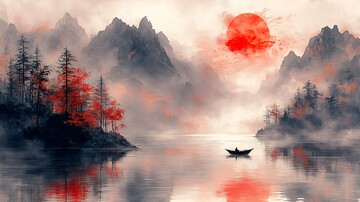 江上小舟红日3