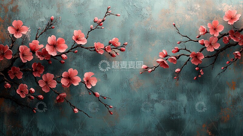 高清大图下载【趣麦麦图】樱花枝条风景