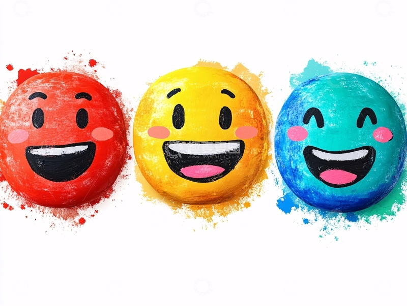 高清大图下载【趣麦麦图】丰富多彩的笑脸1