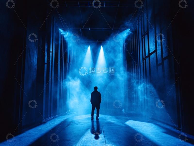 高清大图下载【趣麦麦图】廊道尽头的人